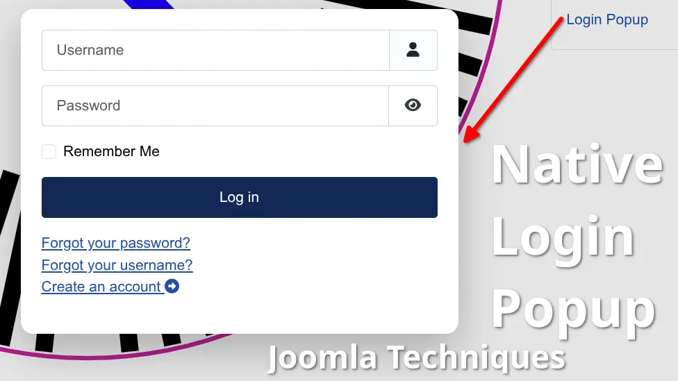 Build a Native Login Popup Using Only Core Joomla