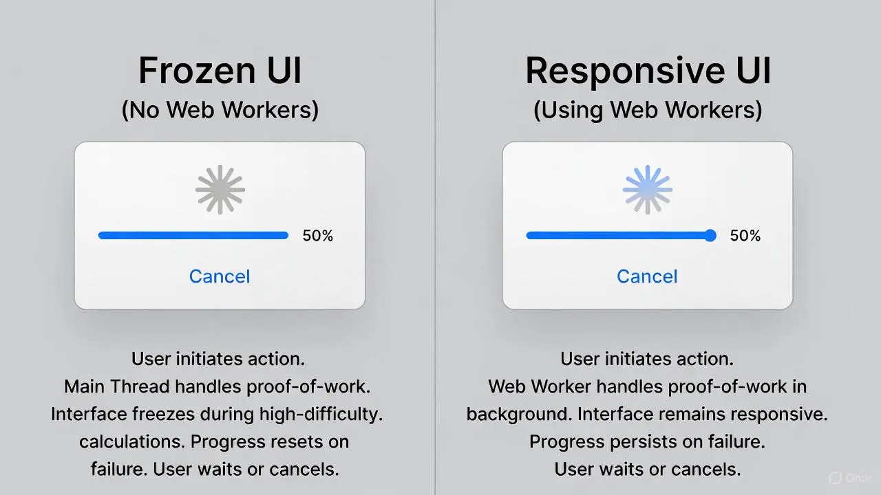 HashCash Web Worker Revolution
