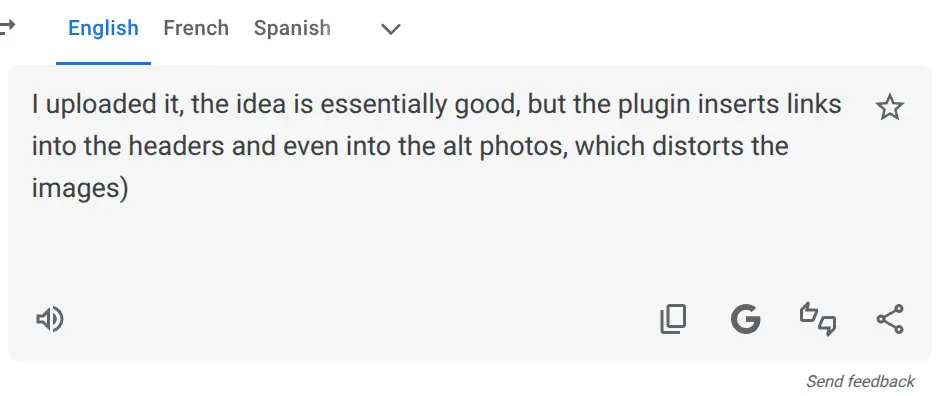 Bug report - translated from Russian