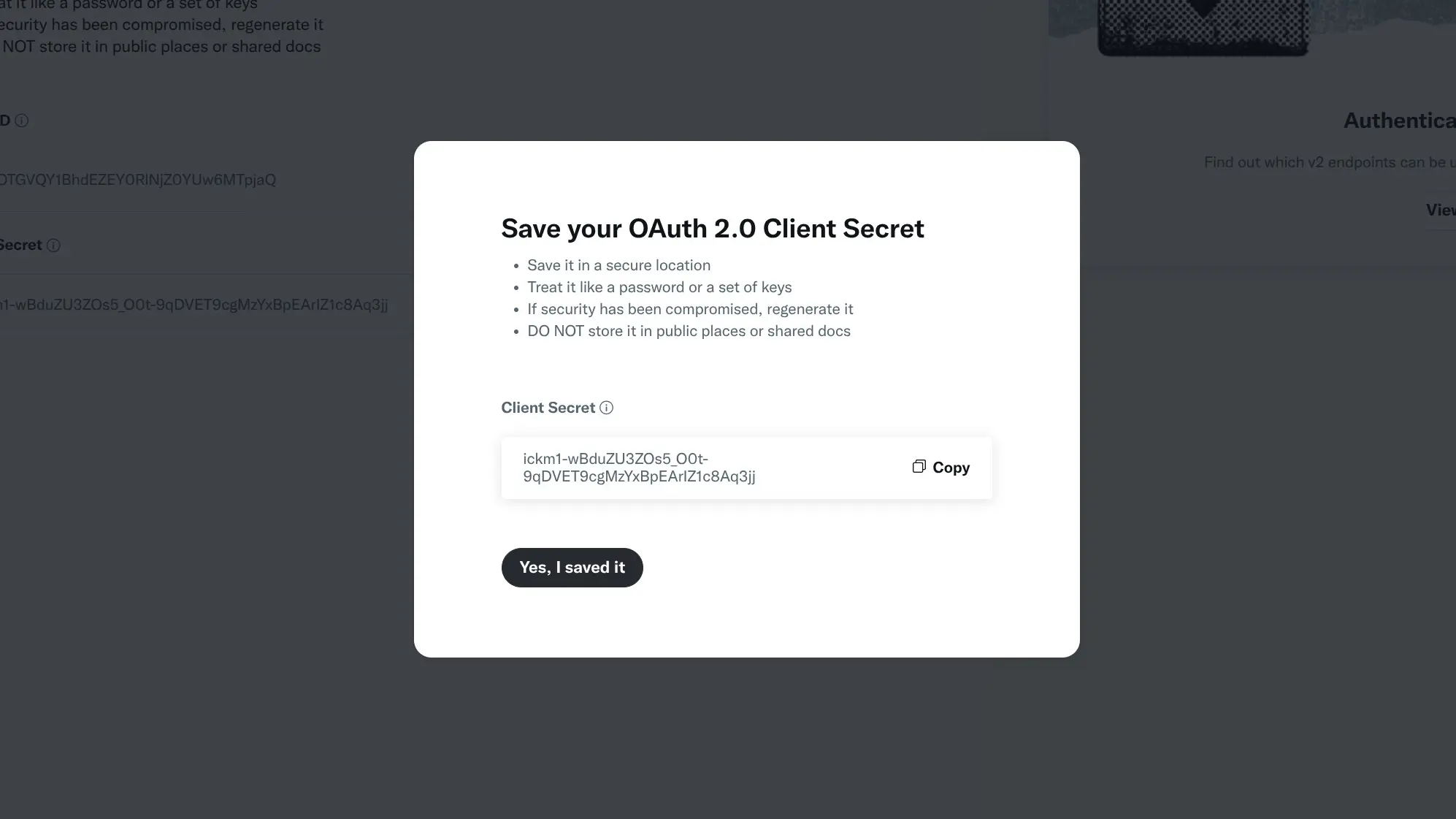check your secret