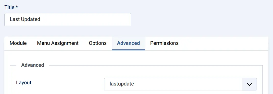 lastupdate layout
